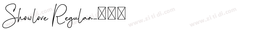 Showlove Regular字体转换
